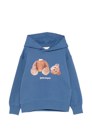 felpa in cotone blu PALM ANGELS KIDS | PBBB012S26FLE001060